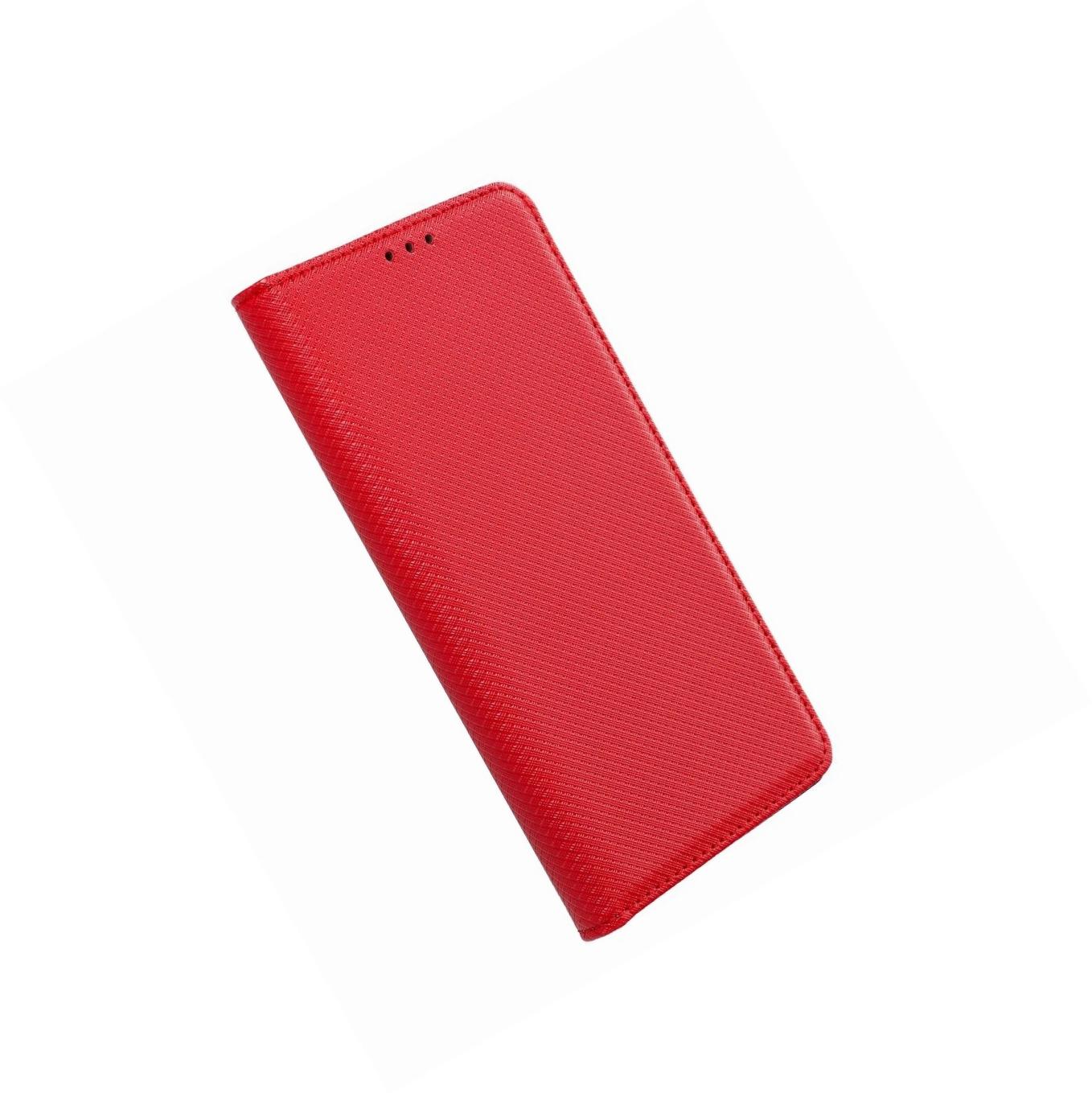 Etui zamykane z klapką i magnesem Smart Magnet czerwony Apple iPhone 12 Etui zamykane z klapką i magnesem Smart Magnet czerwony Apple iPhone 12