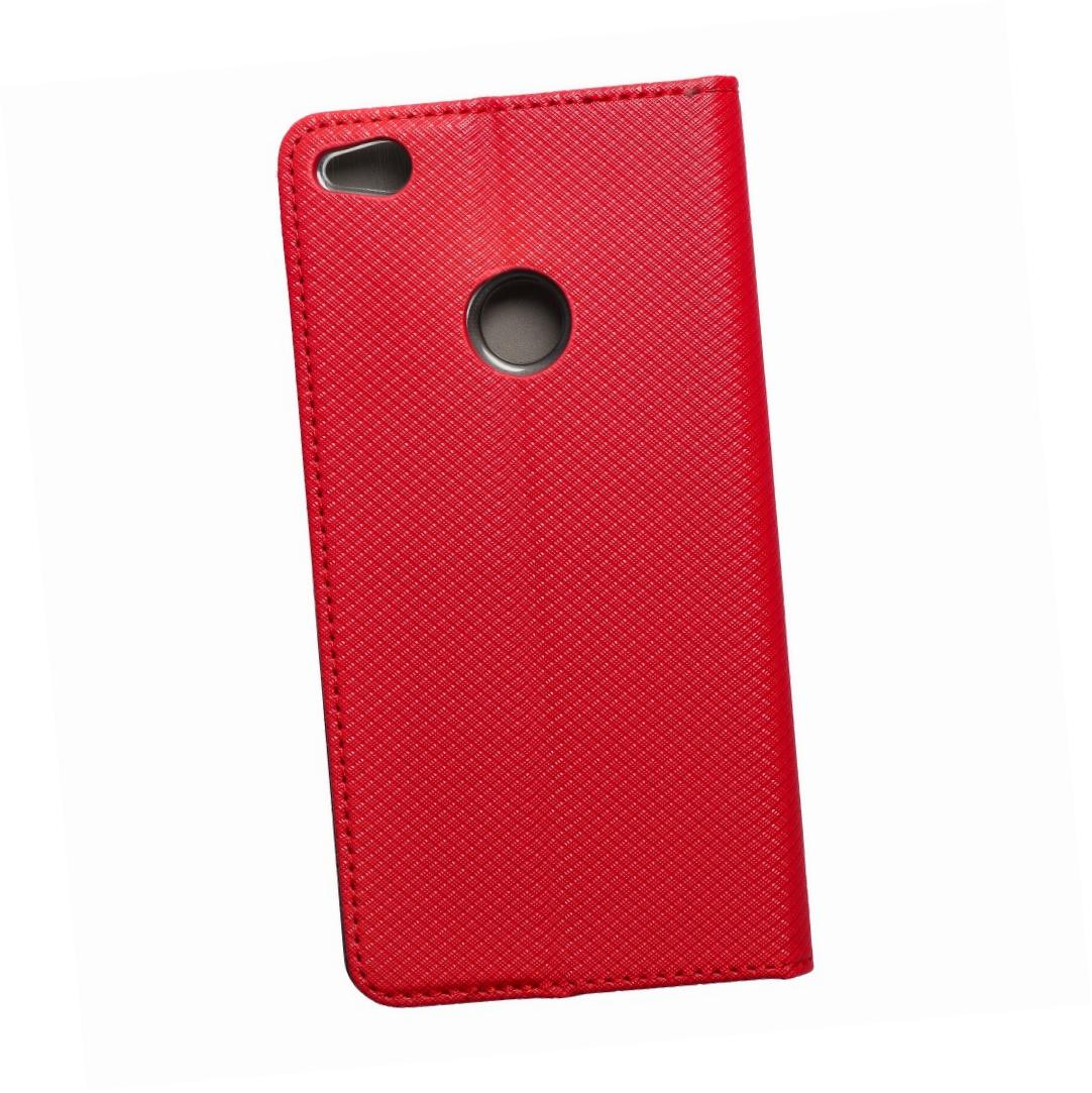 Etui zamykane z klapk i magnesem Smart Magnet czerwony Huawei P8 Lite (2017)