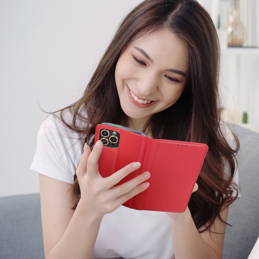 Pokrowiec Smart Magnet Book czerwony Huawei P8 Lite (2017) / 3