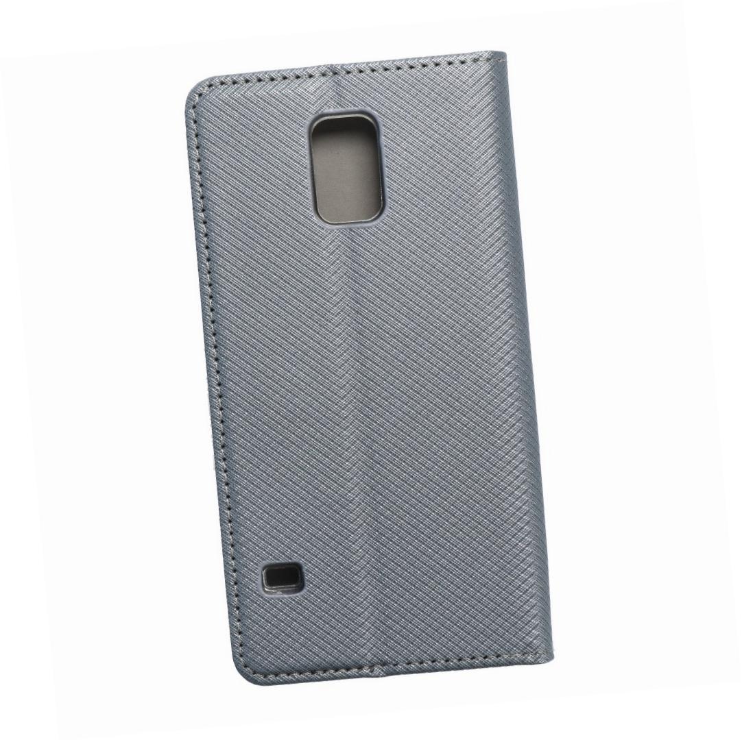 Etui zamykane z klapk� i magnesem Smart Magnet szary Samsung Galaxy S5