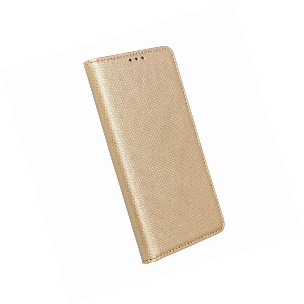 Etui zamykane z klapką i magnesem Smart Magnet złoty Apple iPhone 12 Etui zamykane z klapką i magnesem Smart Magnet złoty Apple iPhone 12