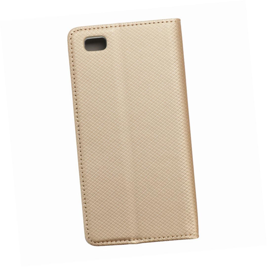 Etui zamykane z klapką i magnesem Smart Magnet złoty Huawei P8 Lite Etui zamykane z klapką i magnesem Smart Magnet złoty Huawei P8 Lite