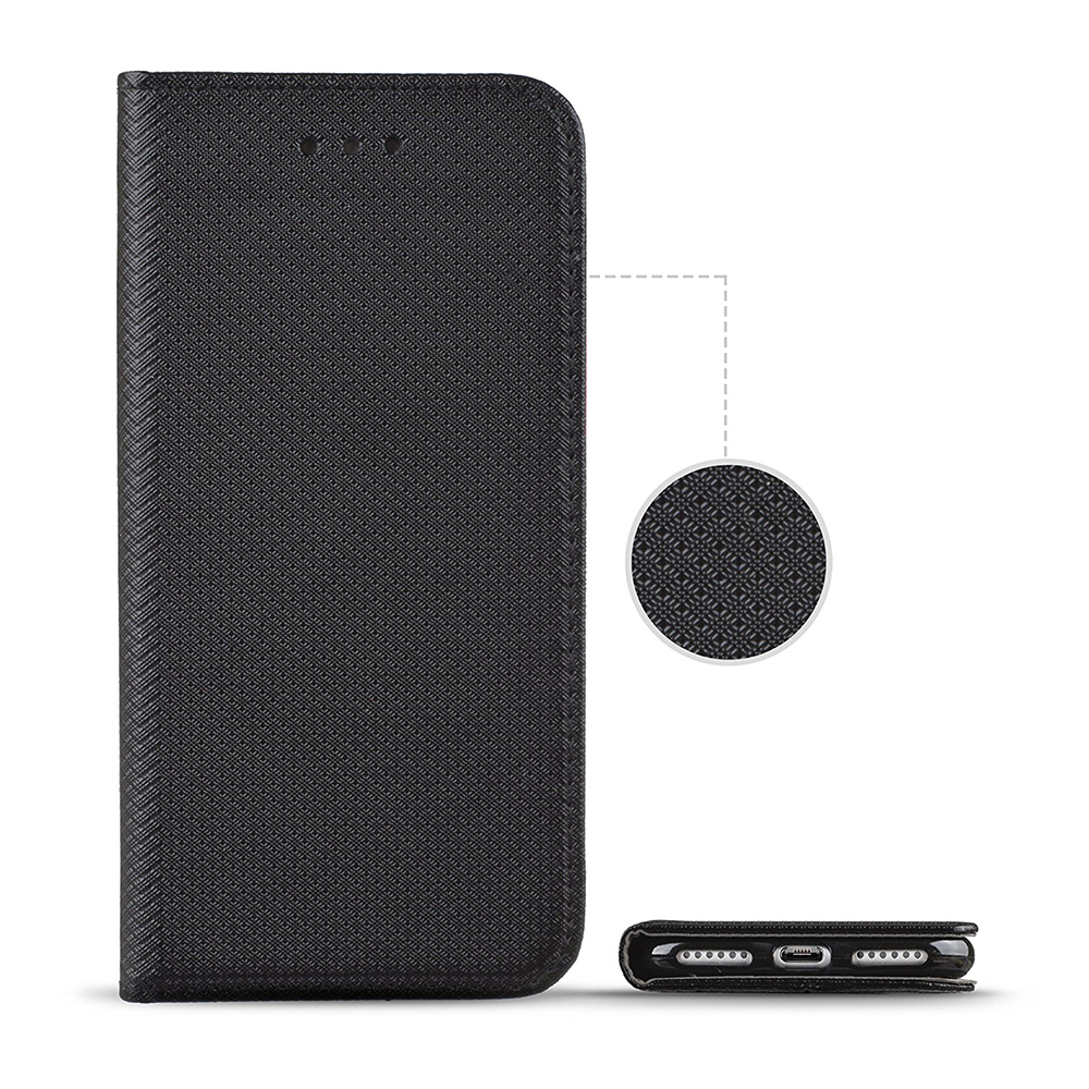 Etui zamykane z klapk i magnesem Smart Magnet czarny Huawei P9 Lite mini / 2