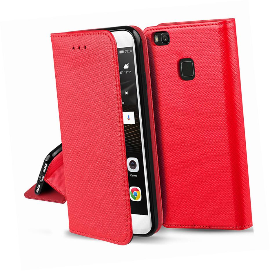 Etui zamykane z klapk i magnesem Smart Magnet czerwony Huawei Mate 10 Lite