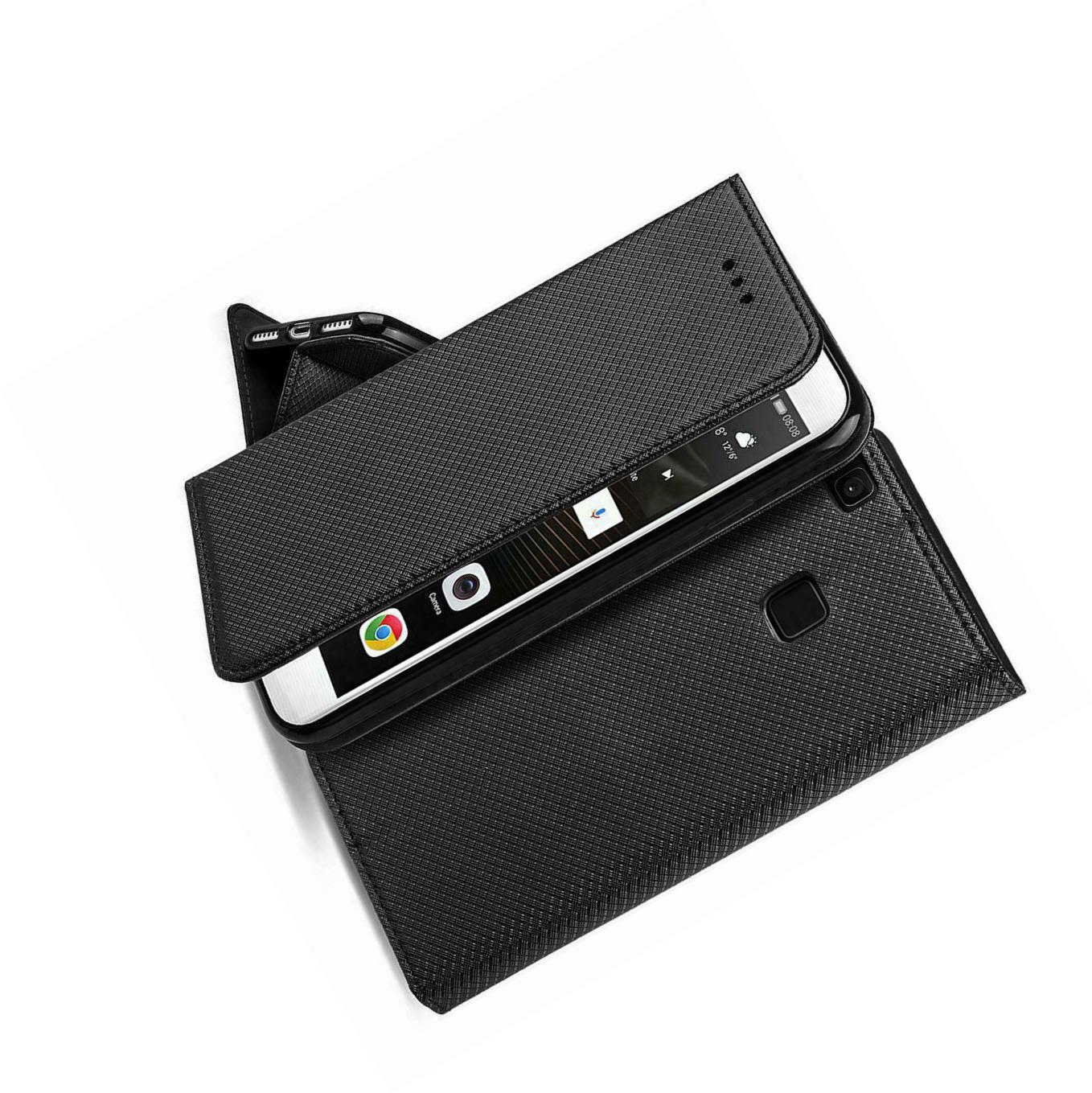 Etui zamykane z klapk� i magnesem Smart Magnet czarny Samsung Galaxy J7 2016