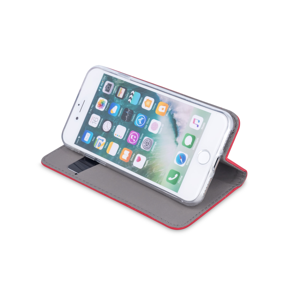 Etui zamykane z klapk i magnesem Smart Magnet czerwony Apple iPhone 5 / 3