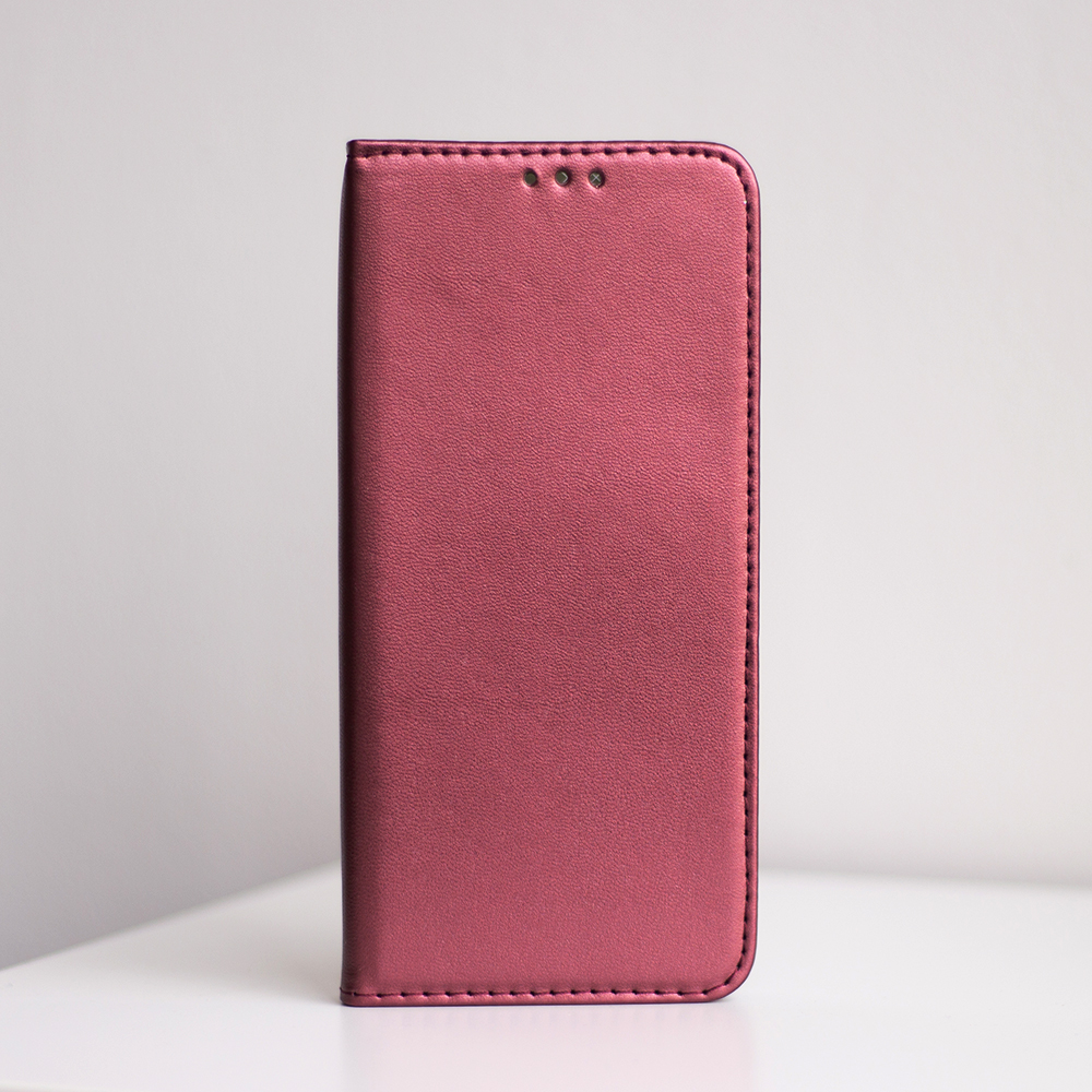 Pokrowiec Smart Magnetic burgundowe Xiaomi Redmi Note 12 5G (Global) / 11
