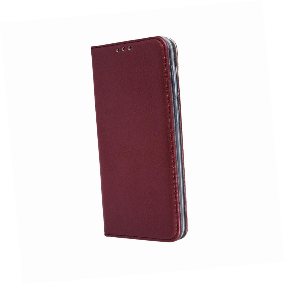 Etui zamykane z klapk� i magnesem Smart Magnetic burgundowe Motorola Moto G53