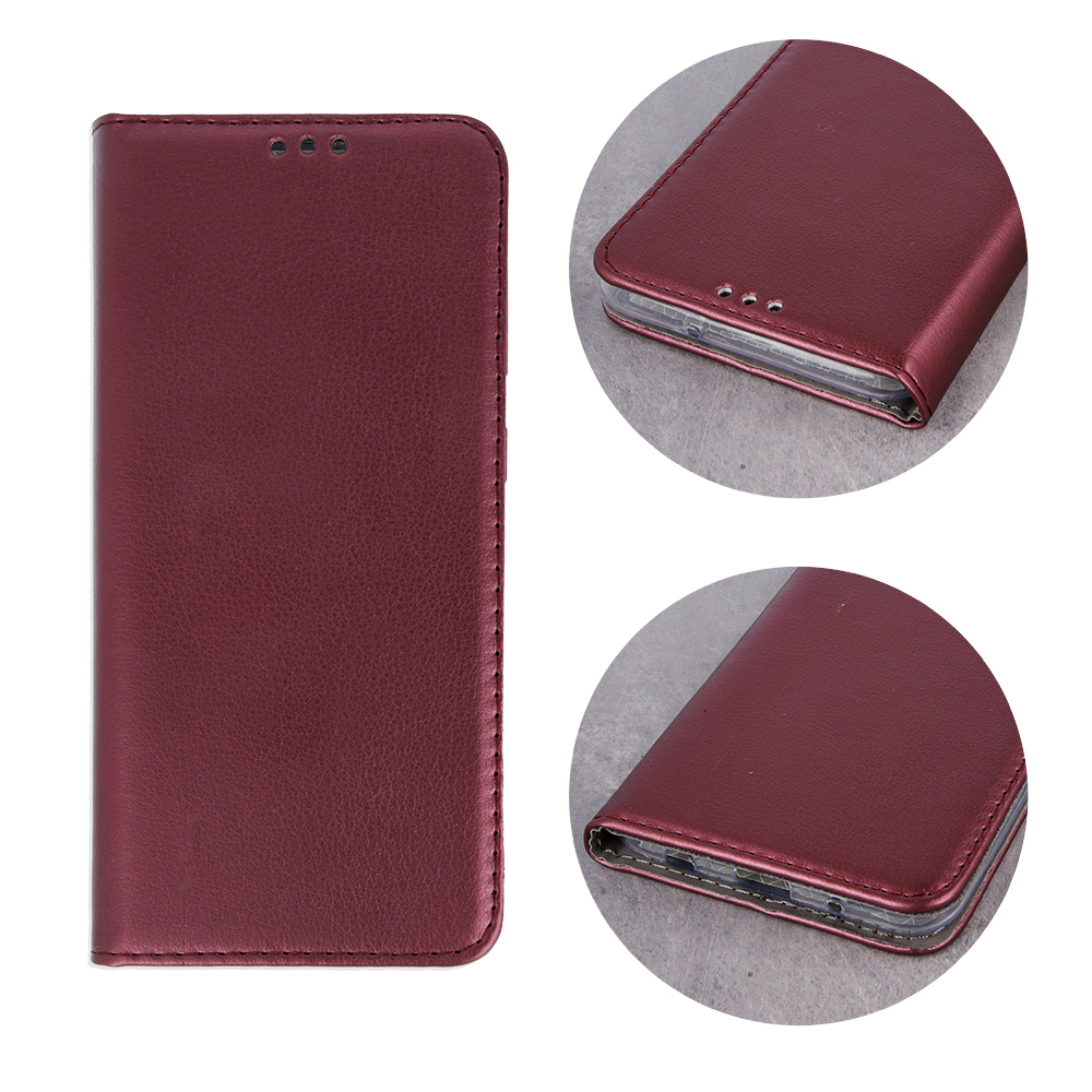 Pokrowiec Smart Magnetic burgundowe Samsung Galaxy S27 Plus / 3