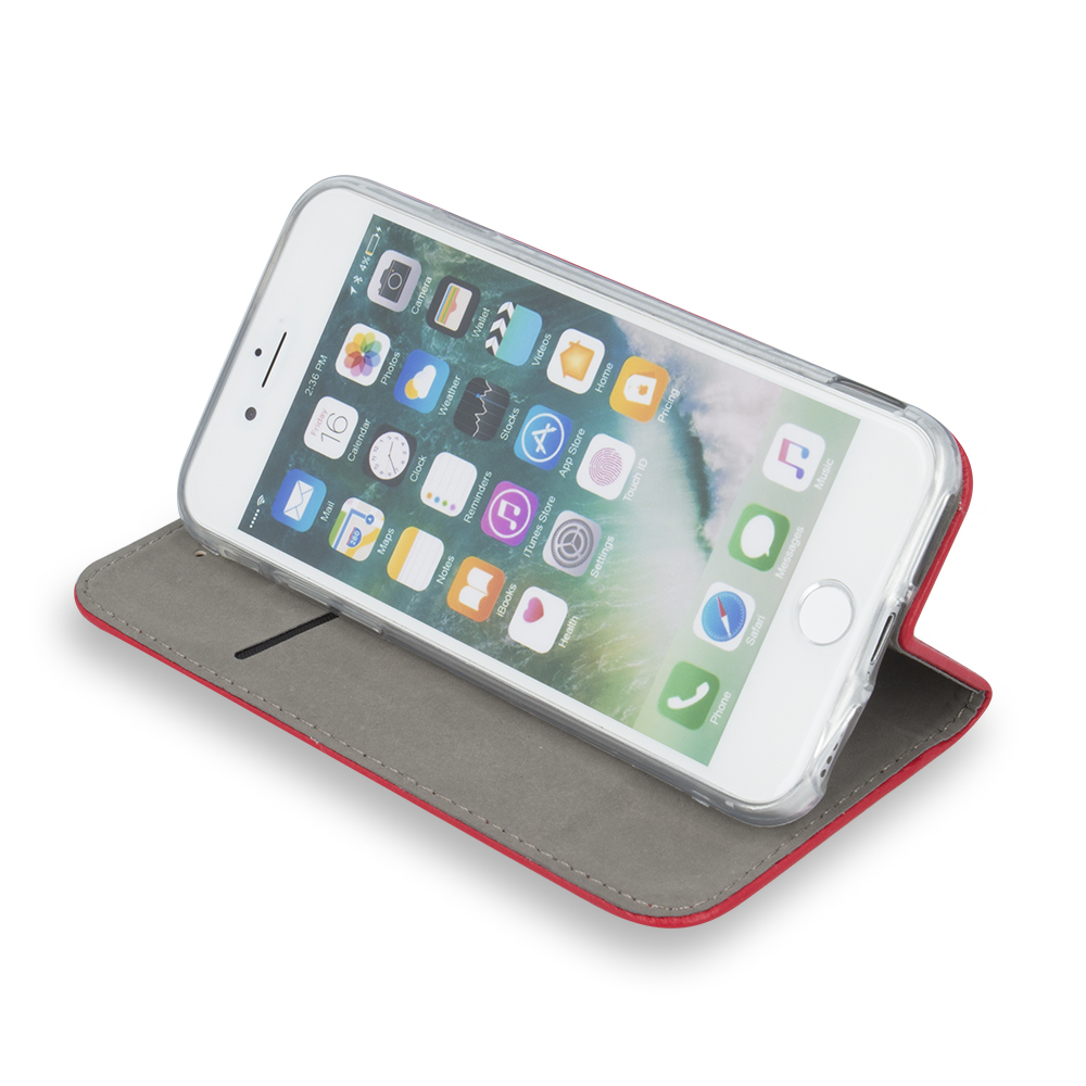 Etui zamykane z klapk� i magnesem Smart Magnetic czerwony Huawei P30 Lite / 3