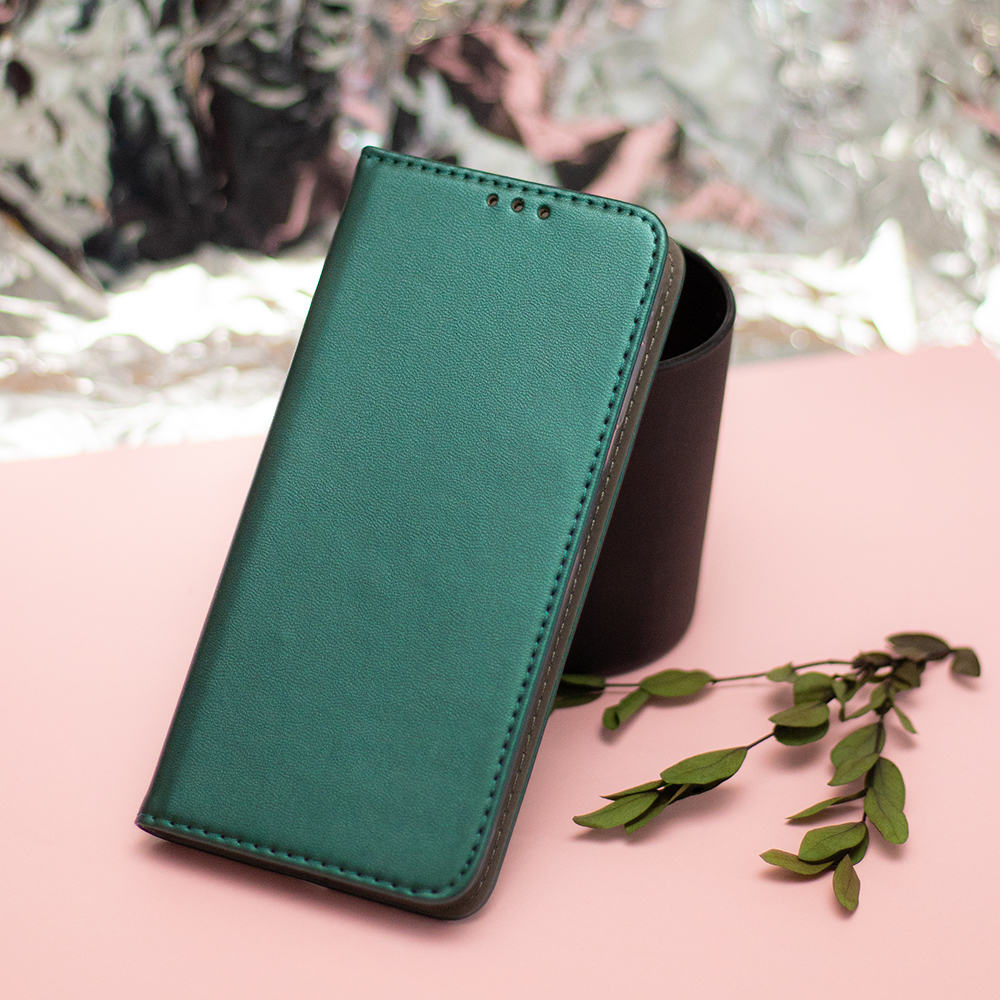 Etui zamykane z klapk i magnesem Smart Magnetic zielona Xiaomi Redmi Note 12C / 8