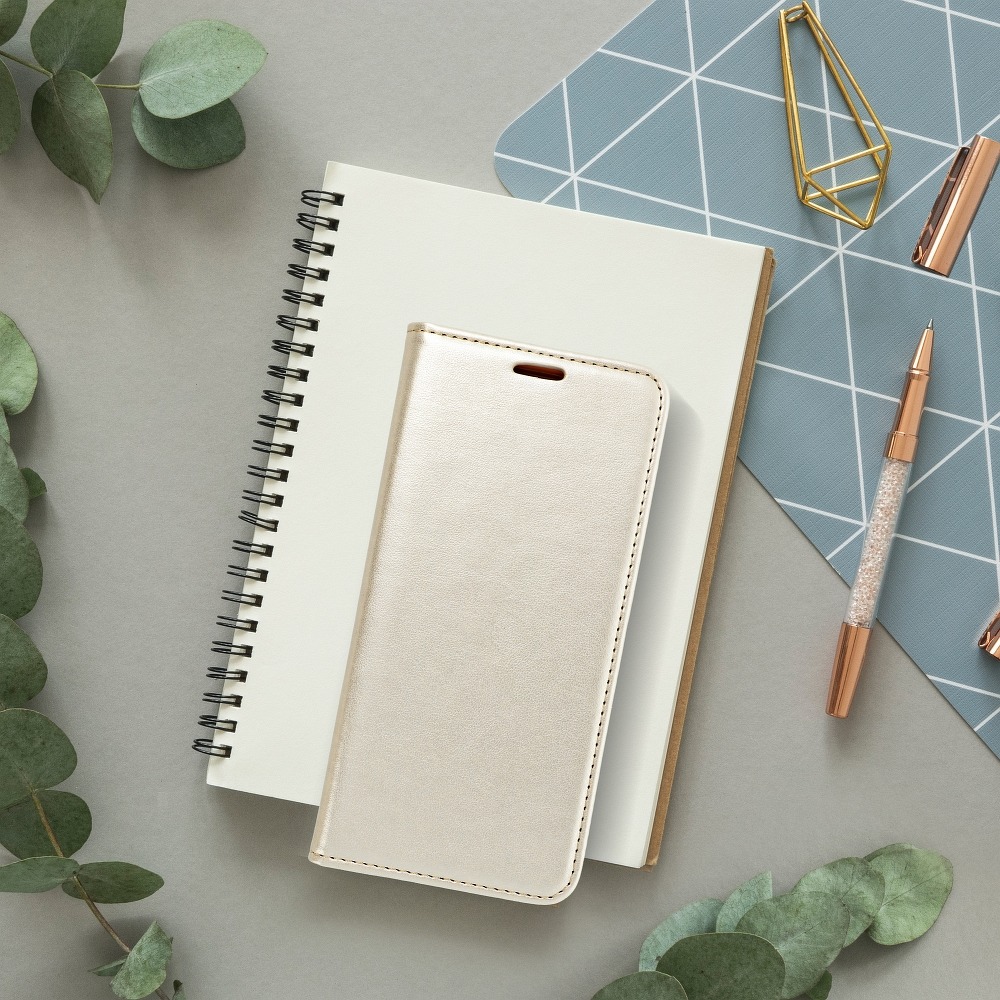 Etui zamykane z klapk� i magnesem Smart Magnetic z�oty Samsung Galaxy A30s / 3