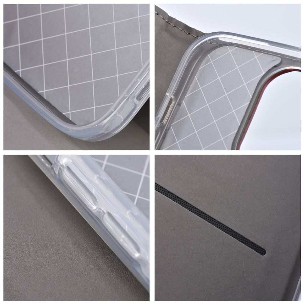 Pokrowiec Smart Magneto burgundowy Xiaomi Redmi Note 12 4G / 7