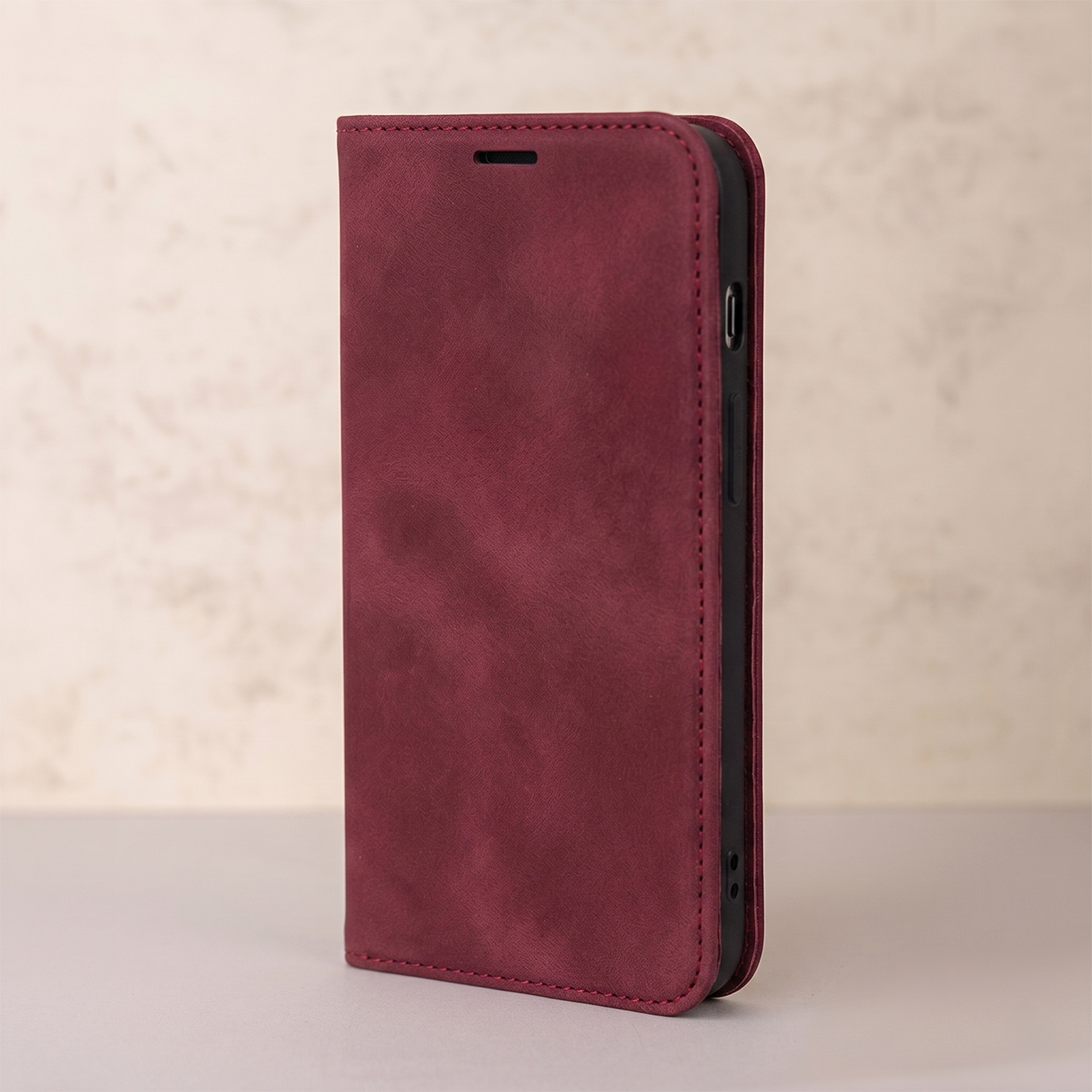 Pokrowiec Smart Suede bordowe Honor 600 / 5
