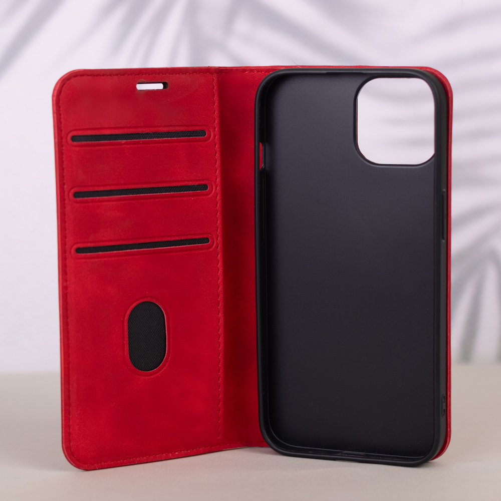 Pokrowiec Smart Suede czerwony Realme 16 Pro Plus 5G / 6