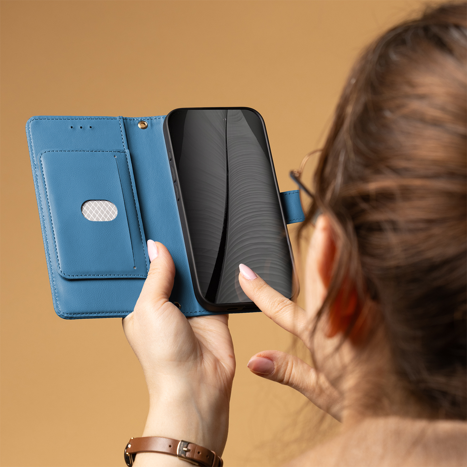 Pokrowiec Smart Triangle niebieskie Xiaomi Redmi 15C 5G / 4