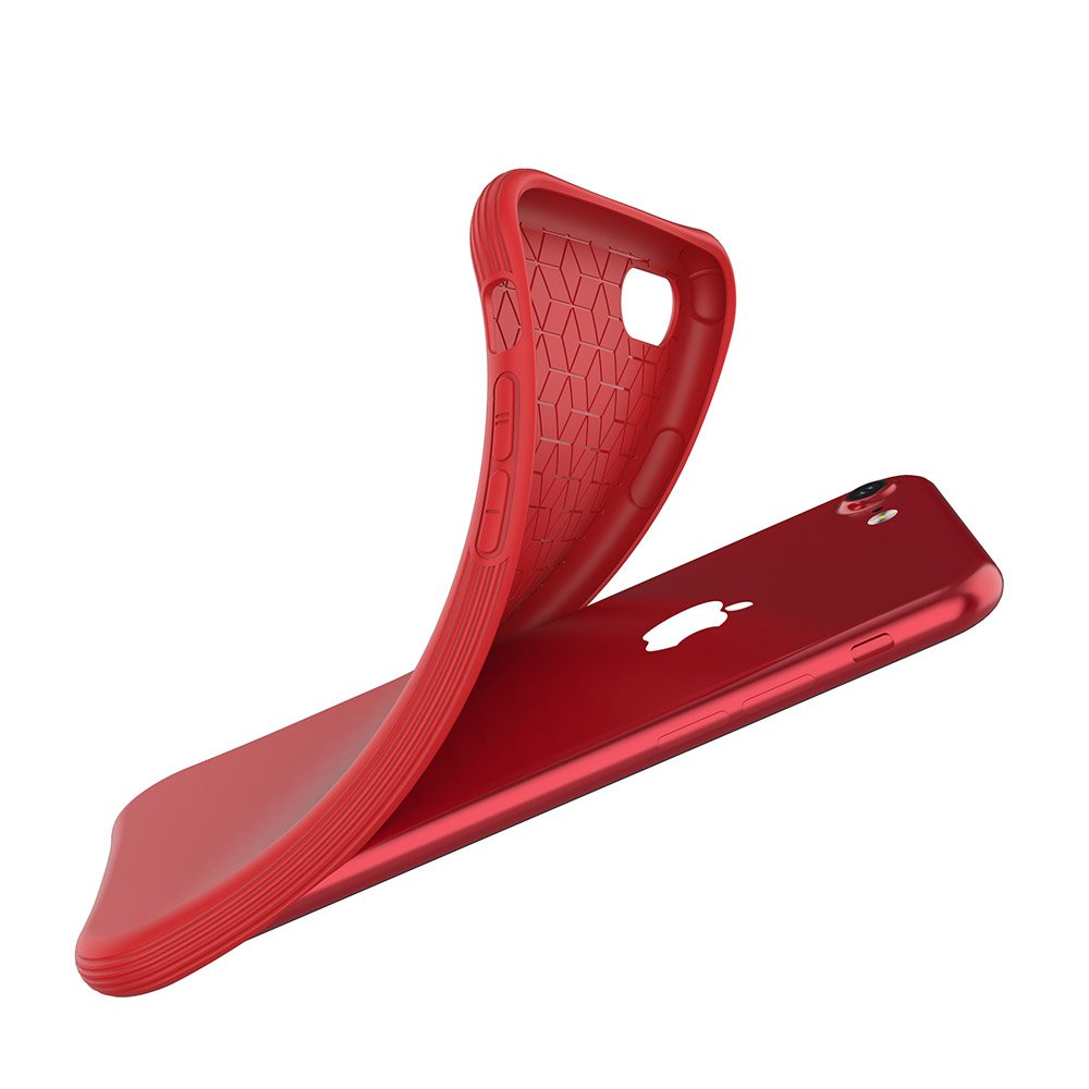 Pokrowiec Soft Case pomara�czowy Apple iPhone 8 / 3