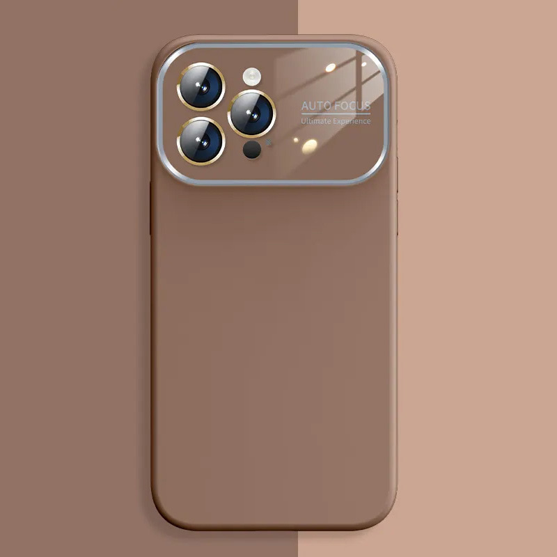 Pokrowiec Soft Silicone Lens Case brzowy Apple iPhone 12 / 3
