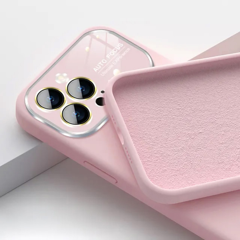 Pokrowiec Soft Silicone Lens Case jasnorowy Apple iPhone 11 / 2