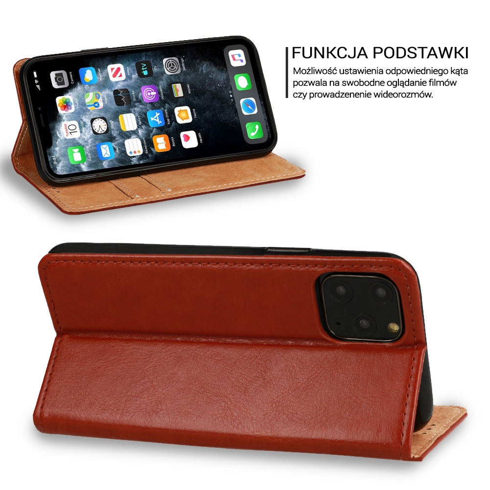 Pokrowiec Special Book brzowy Apple iPhone 12 Pro Max / 6