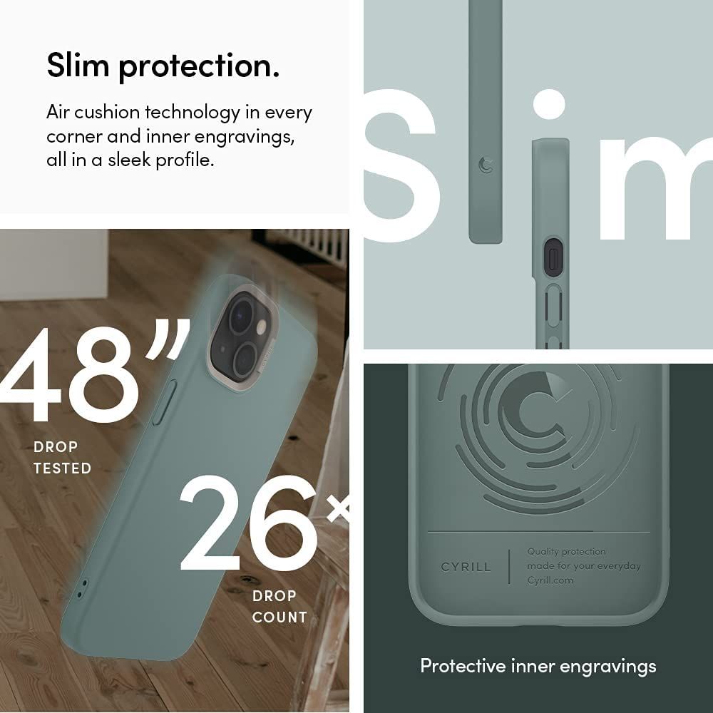 Pokrowiec Spigen Cyrill Color Brick zielony Apple iPhone 13 / 6 Pokrowiec Spigen Cyrill Color Brick zielony Apple iPhone 13 / 6