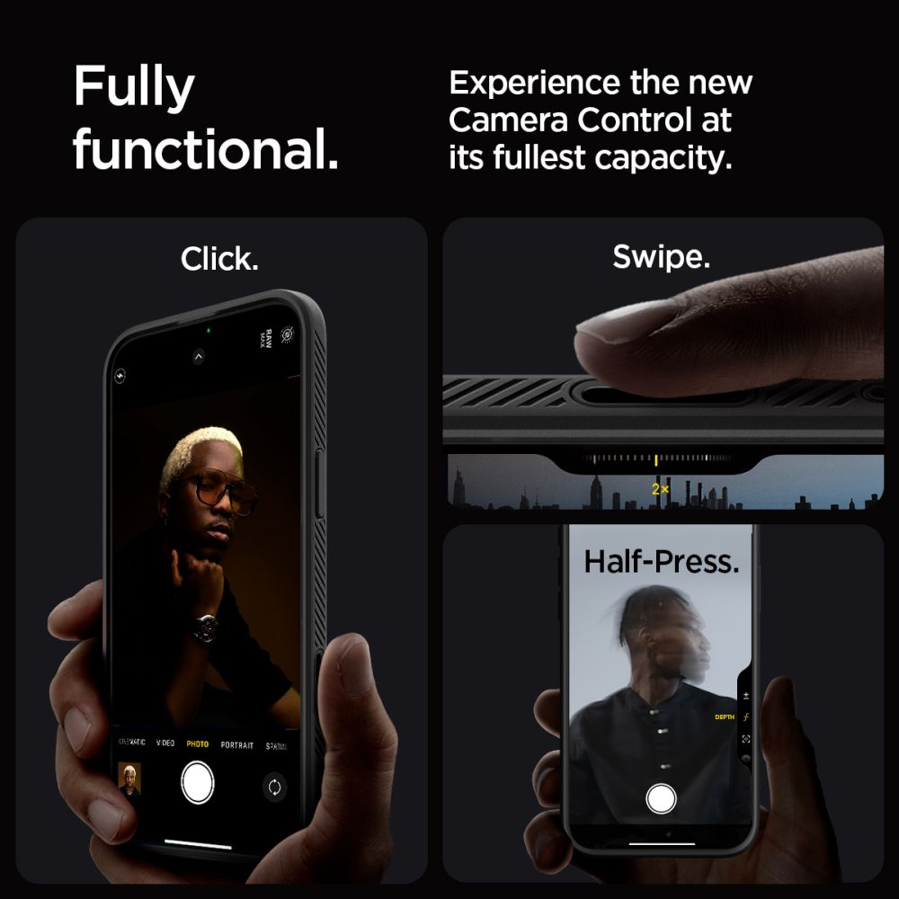 Pokrowiec Spigen Liquid Air czarny Apple iPhone 16 Pro Max / 12 Pokrowiec Spigen Liquid Air czarny Apple iPhone 16 Pro Max / 12