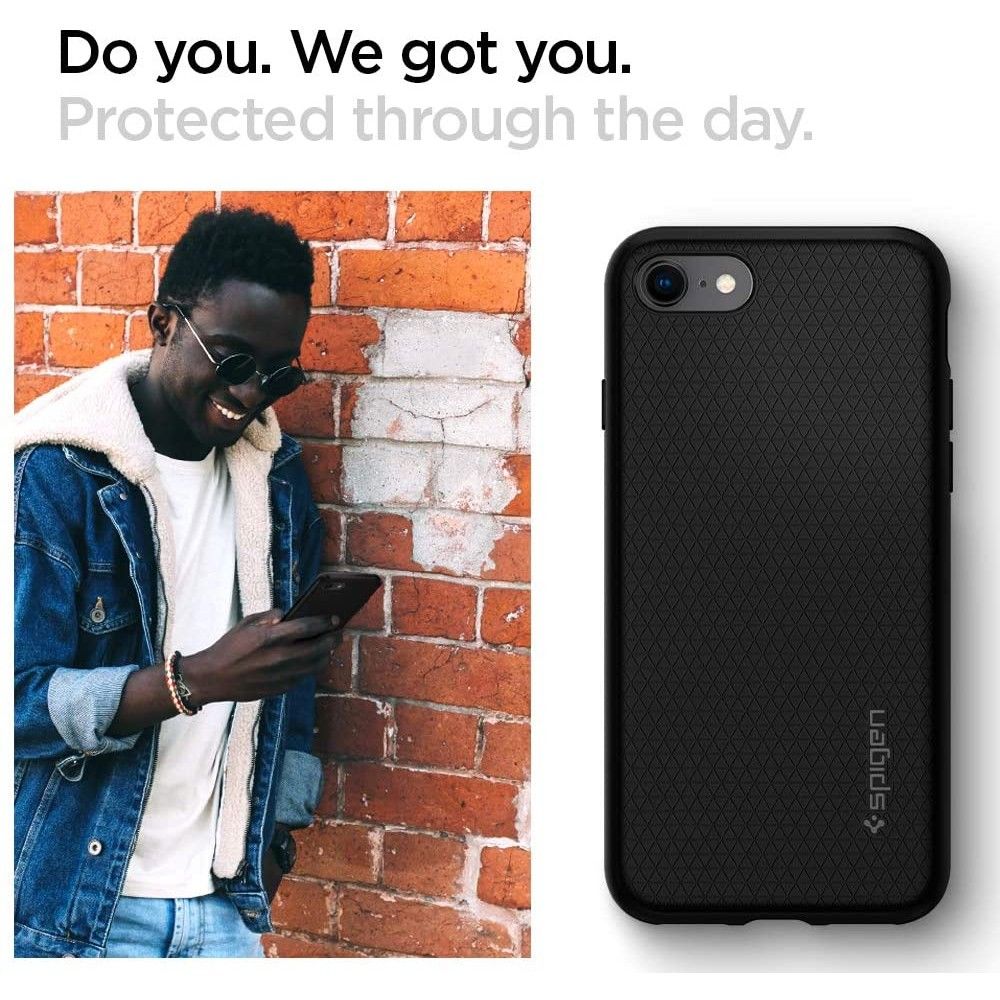 Pokrowiec Spigen Liquid Air czarny Apple iPhone 8 / 7