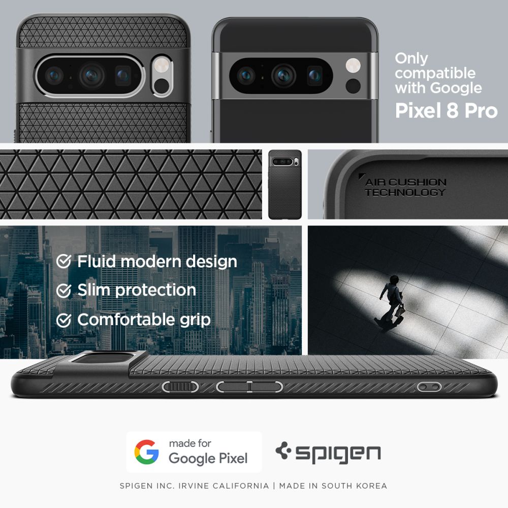 Pokrowiec Spigen Liquid Air czarny Google Pixel 8 Pro / 12