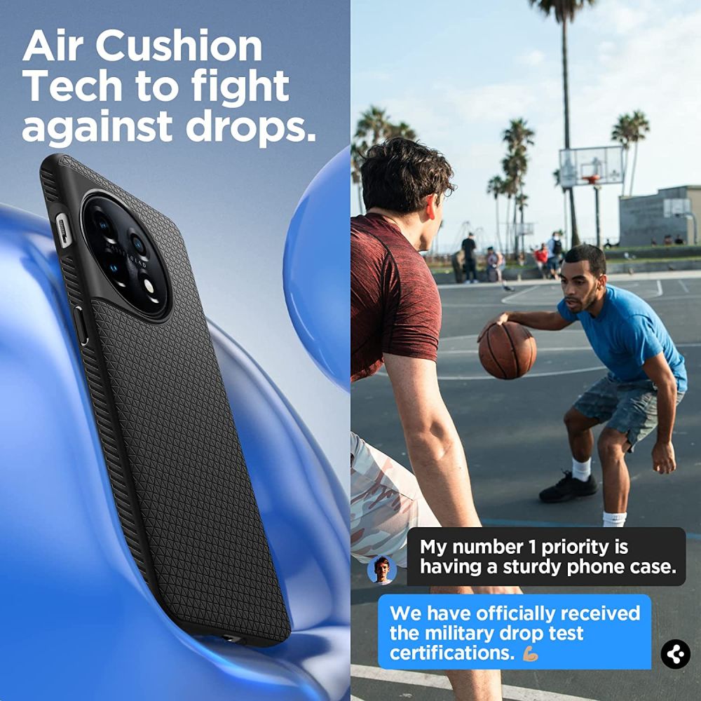 Pokrowiec Spigen Liquid Air czarny OnePlus 11 5G / 4