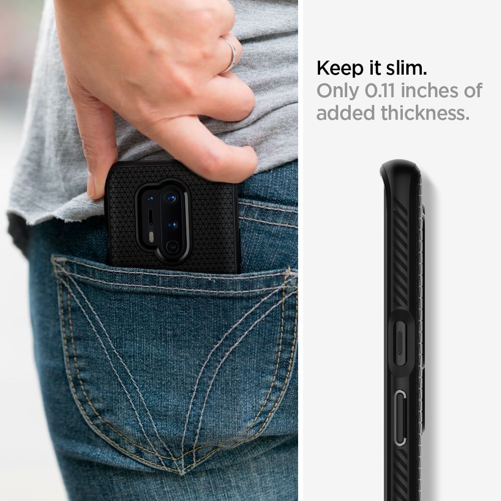 Pokrowiec Spigen Liquid Air czarny OnePlus 8 Pro / 4