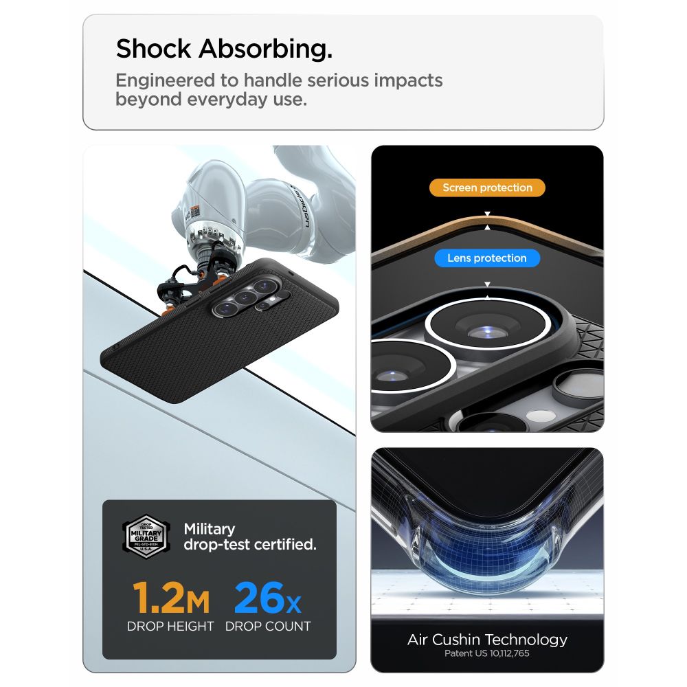 Pokrowiec Spigen Liquid Air czarny Samsung Galaxy S26 Ultra / 12 Pokrowiec Spigen Liquid Air czarny Samsung Galaxy S26 Ultra / 12