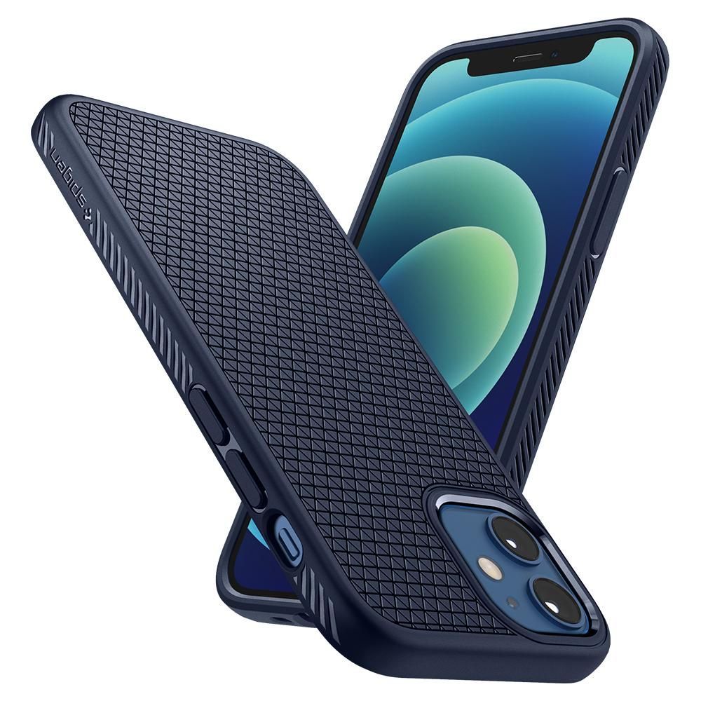 Pokrowiec Spigen Liquid Air granatowy Apple iPhone 12 Mini / 9