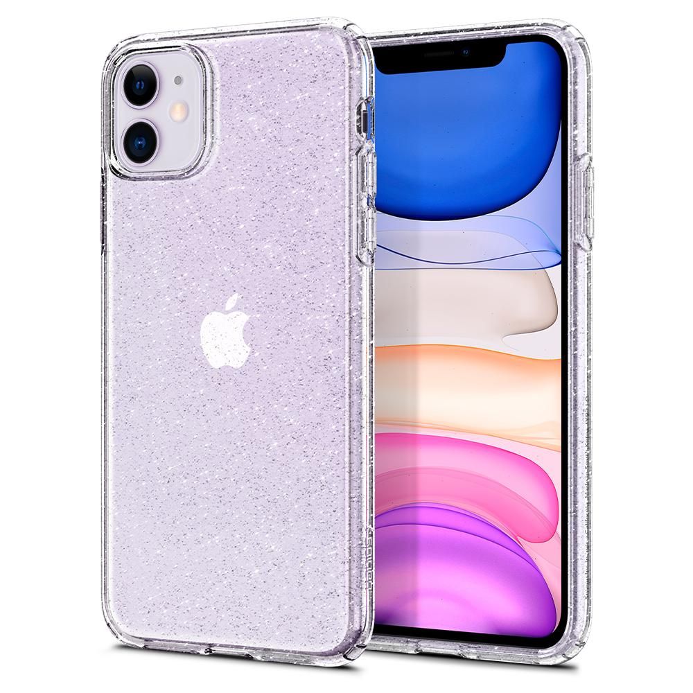 Pokrowiec Spigen Liquid Crystal Glitter prze�roczysty Apple iPhone 11 / 10