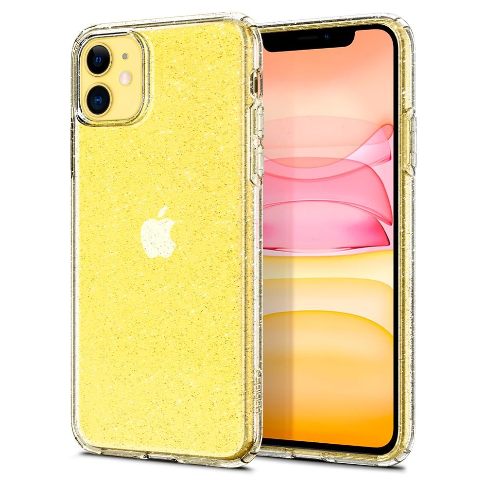 Pokrowiec Spigen Liquid Crystal Glitter prze�roczysty Apple iPhone 11 / 12