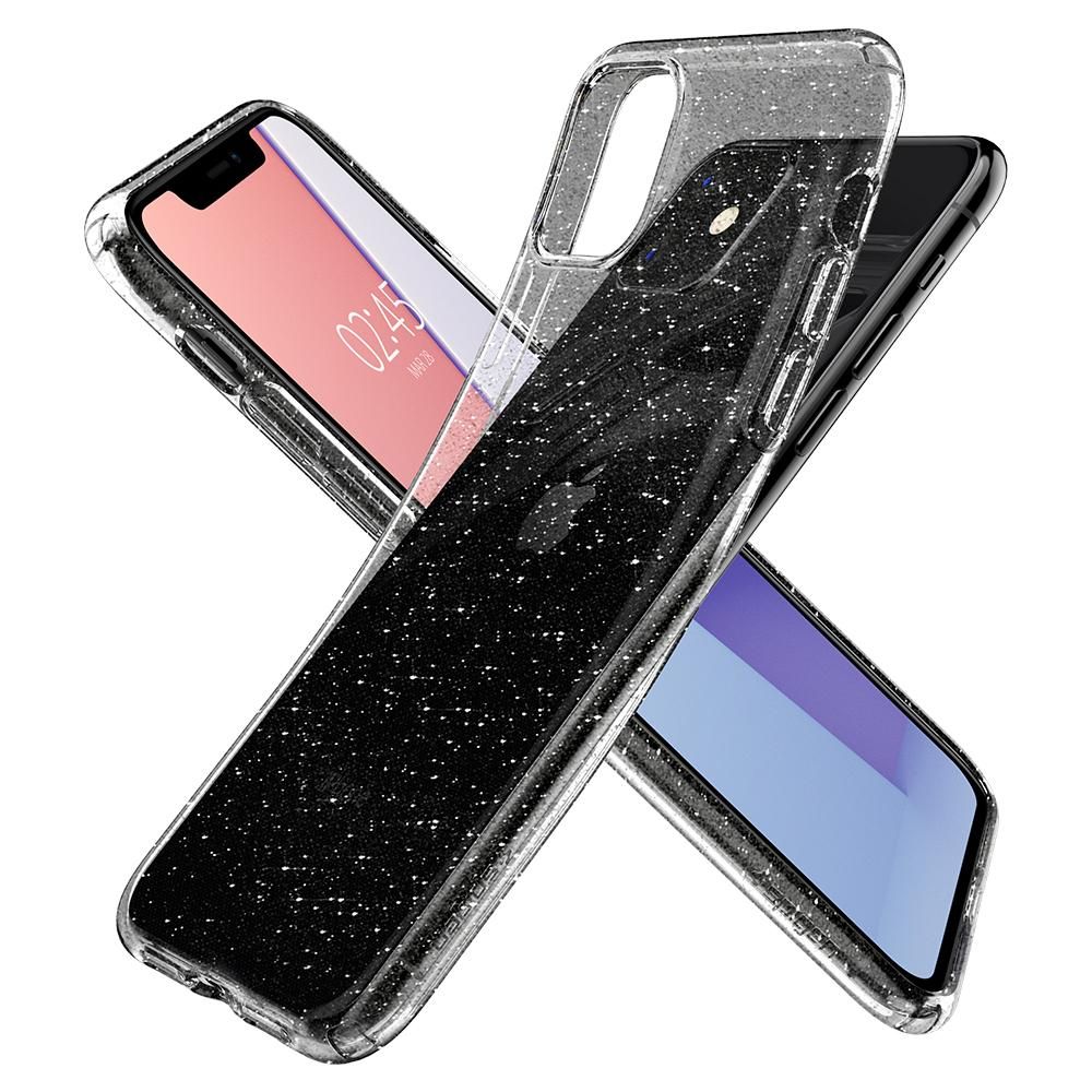 Pokrowiec Spigen Liquid Crystal Glitter prze�roczysty Apple iPhone 11 / 3