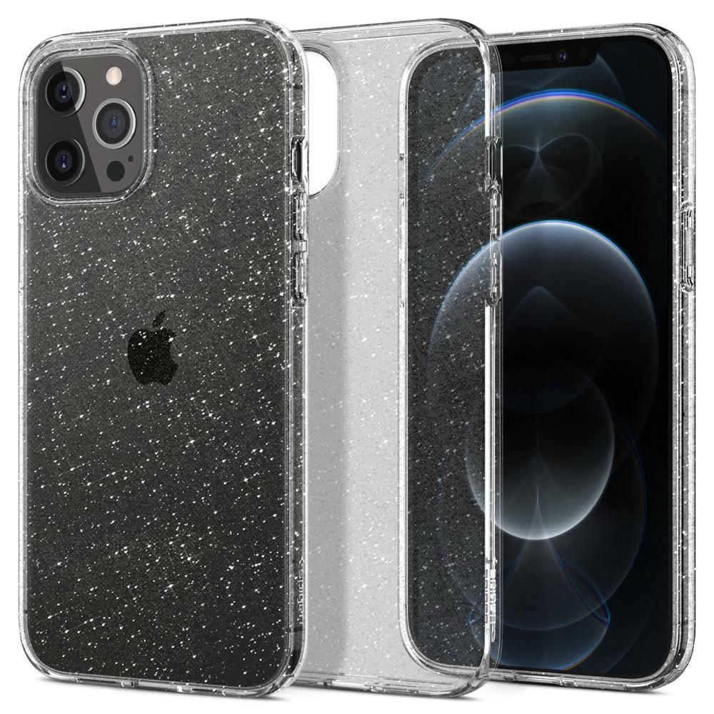 Pokrowiec Spigen Liquid Crystal Glitter przeroczysty Apple iPhone 12