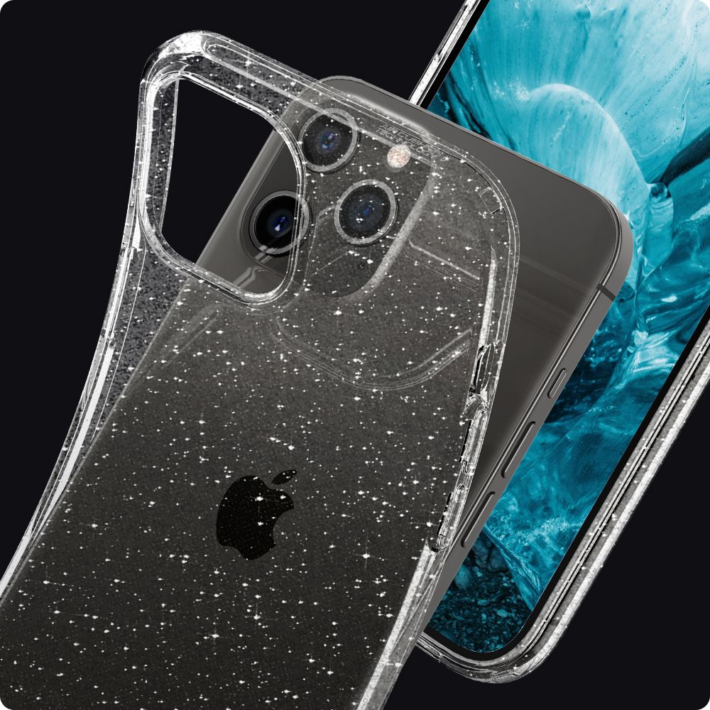 Pokrowiec Spigen Liquid Crystal Glitter przeroczysty Apple iPhone 12 / 11