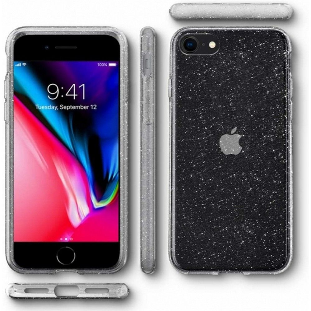 Pokrowiec Spigen Liquid Crystal Glitter prze�roczysty Apple iPhone 7 / 5