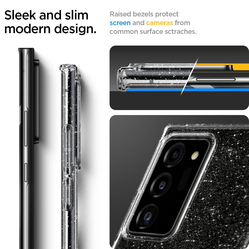 Pokrowiec Spigen Liquid Crystal Glitter przeroczysty Samsung Galaxy Note 20 Ultra / 12