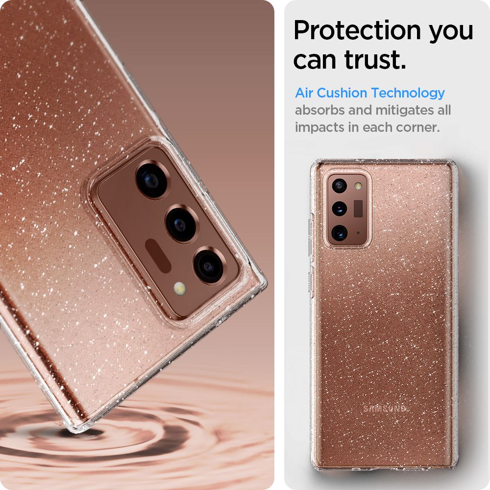 Pokrowiec Spigen Liquid Crystal Glitter przeroczysty Samsung Galaxy Note 20 Ultra / 9