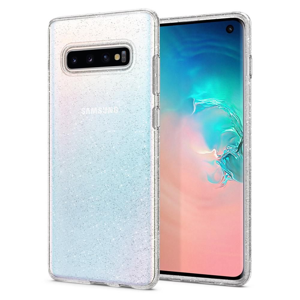 Pokrowiec Spigen Liquid Crystal Glitter przeroczysty Samsung Galaxy S10