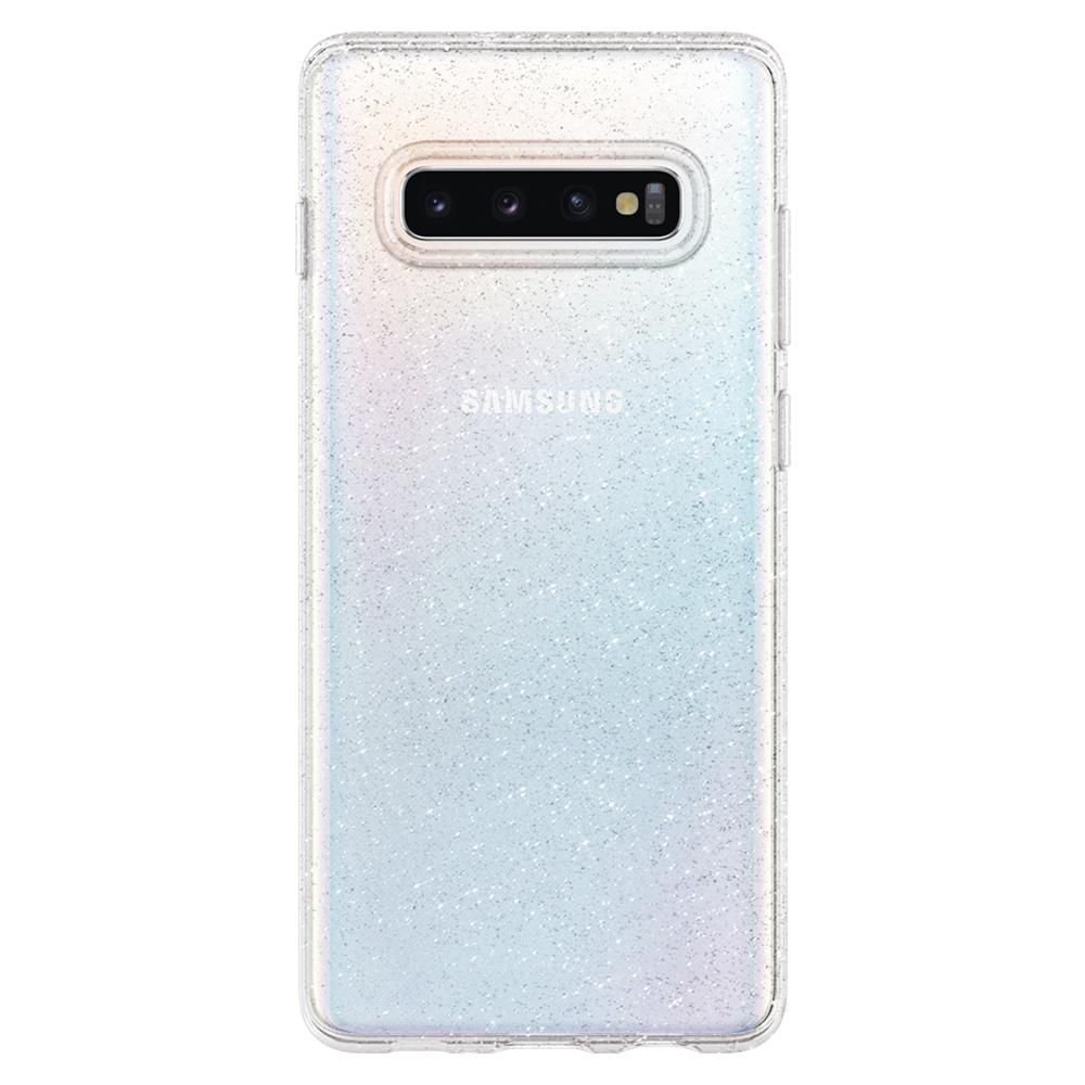 Pokrowiec Spigen Liquid Crystal Glitter prze�roczysty Samsung Galaxy S10 / 4