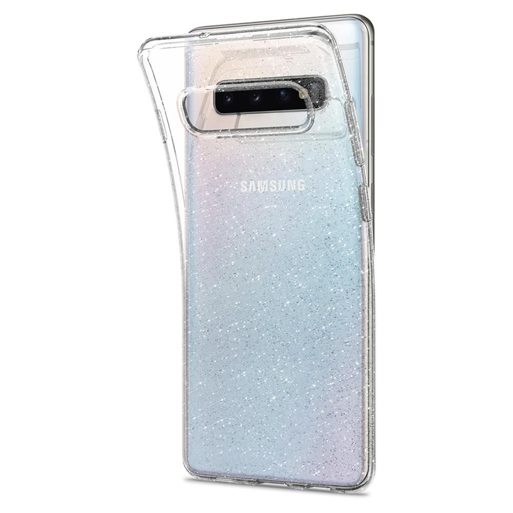Pokrowiec Spigen Liquid Crystal Glitter prze�roczysty Samsung Galaxy S10 / 5