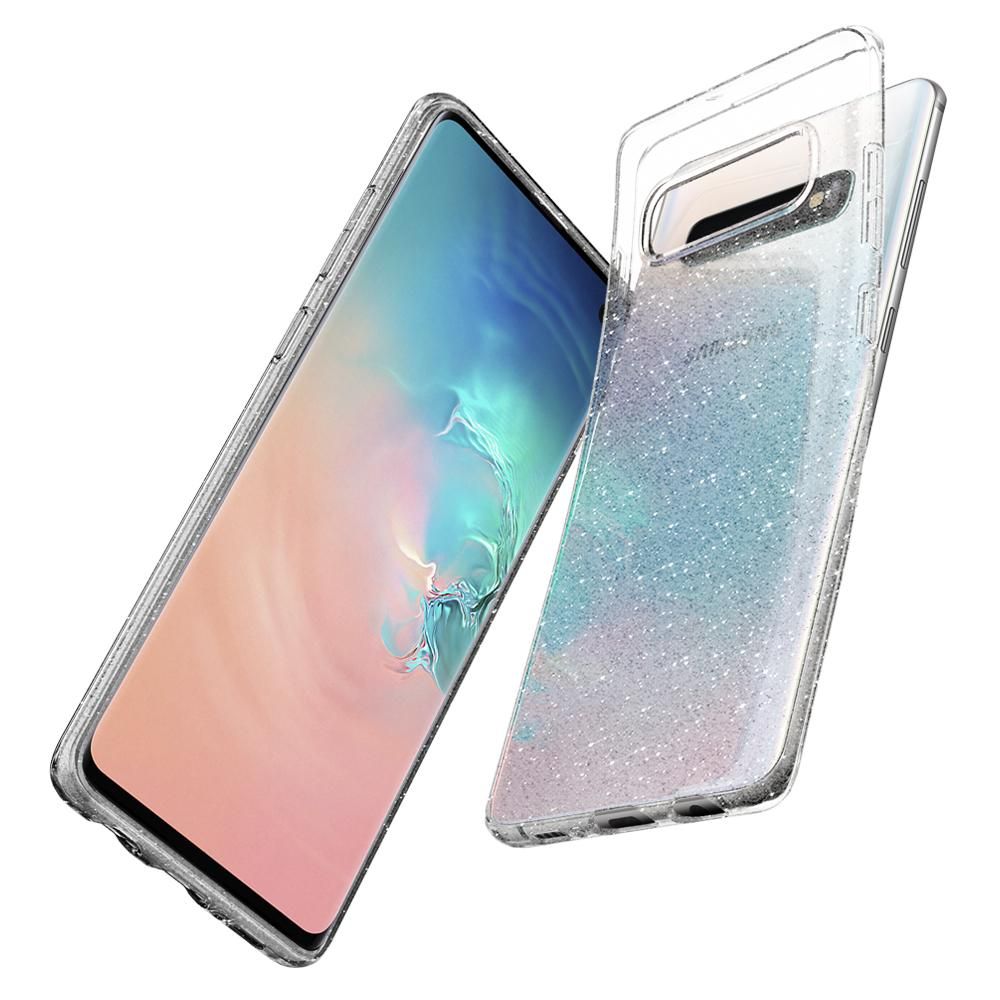 Pokrowiec Spigen Liquid Crystal Glitter prze�roczysty Samsung Galaxy S10 / 6