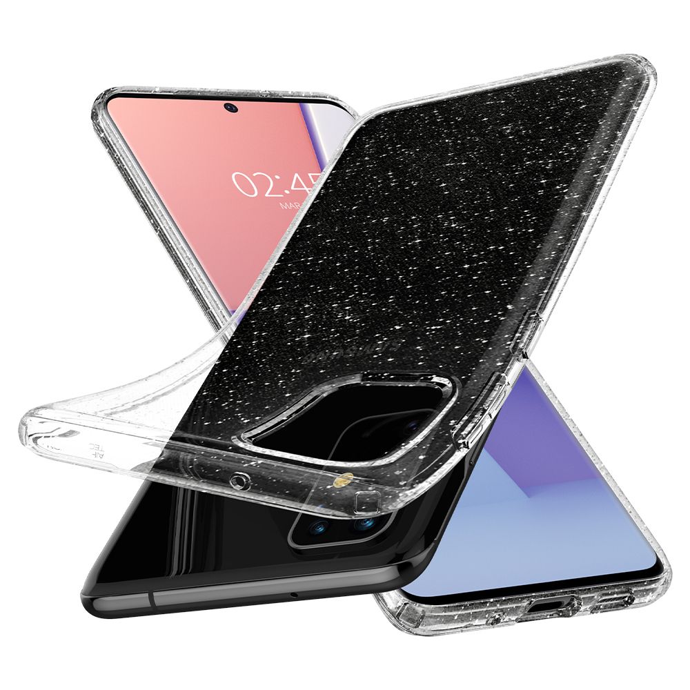 Pokrowiec Spigen Liquid Crystal Glitter prze�roczysty Samsung Galaxy S20 Plus / 7