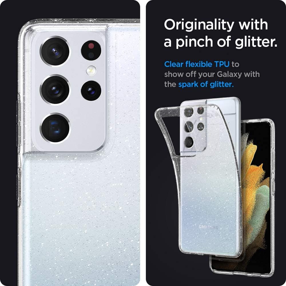 Pokrowiec Spigen Liquid Crystal Glitter przeroczysty Samsung s21 Ultra / 8