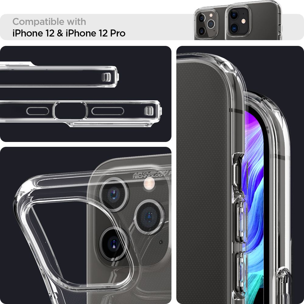 Pokrowiec Spigen Liquid Crystal przeroczysty Apple iPhone 12 Pro / 10