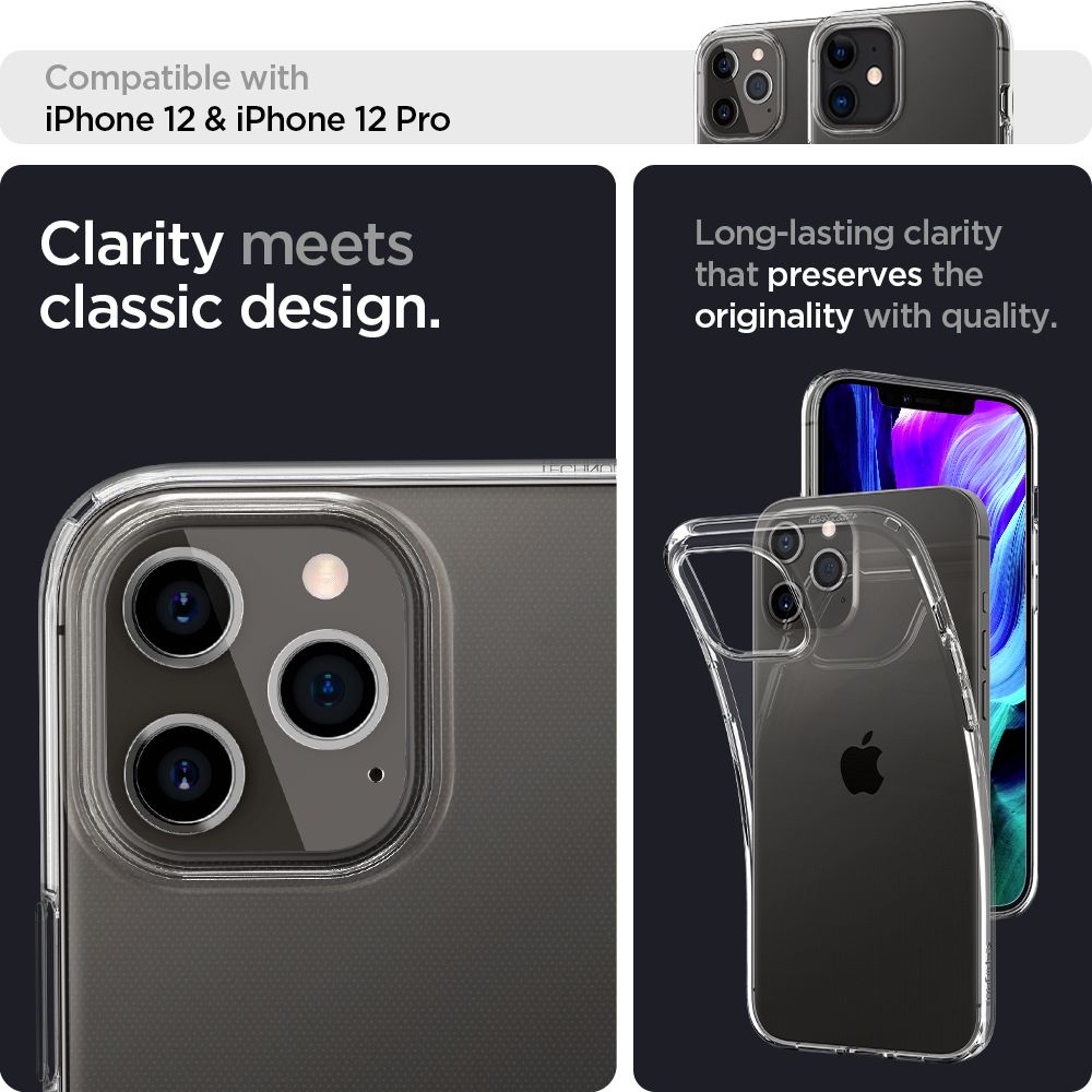 Pokrowiec Spigen Liquid Crystal przeroczysty Apple iPhone 12 Pro / 11