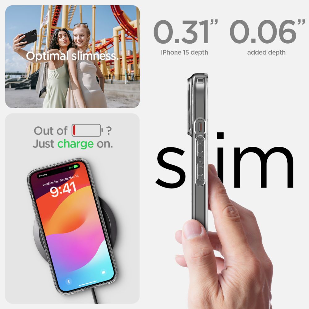 Pokrowiec Spigen Liquid Crystal przeroczysty Apple iPhone 15 / 12