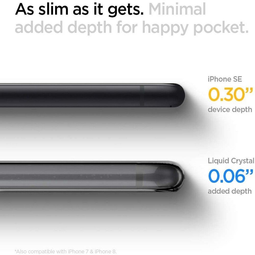 Pokrowiec Spigen Liquid Crystal prze�roczysty Apple iPhone SE 2020 / 7